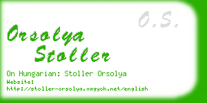 orsolya stoller business card
